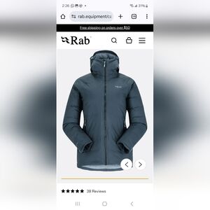 RAB waterproof down parka